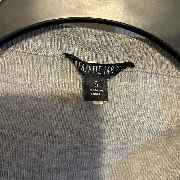 Lafayette 148 Womens Open Cardigan Waterfall Hem Long Sleeve Heather Gray Size S - Picture 4 of 6